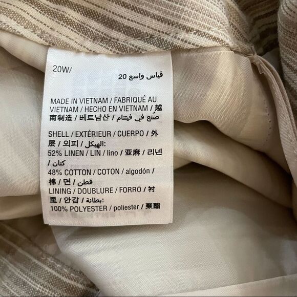 Bar III Linen Cotton Blend Skirt Size 20W NWT Coastal - Picture 10 of 10